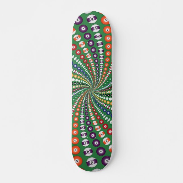 Billard / Ballons de piscine Spirale : Skateboard (Devant)