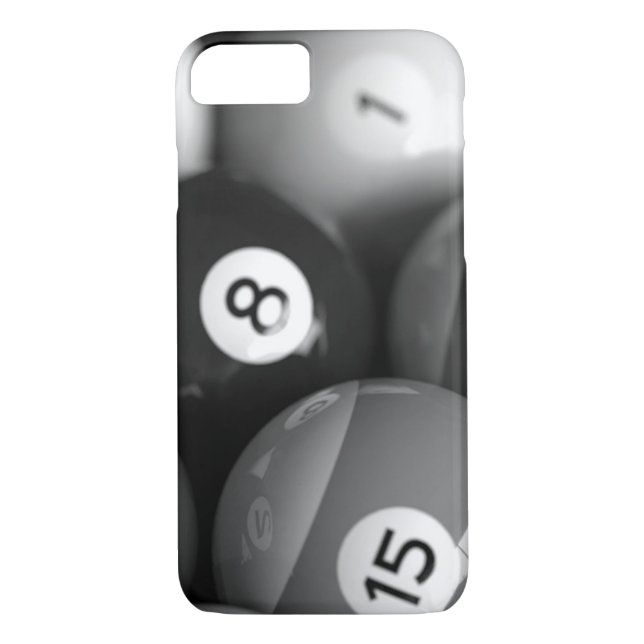 Billard noir et blanc iPhone 7 Coque (Dos)