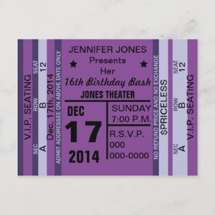 Billet à la carte postale d'invitation d'amusement