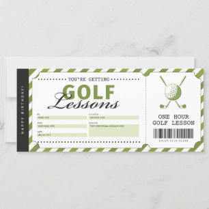 Billet cadeau de leçon de golf Certificat