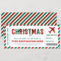 Billet cadeau de Noël Boarding Pass