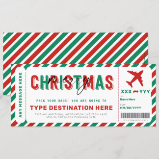 Billet cadeau de Noël Boarding Pass