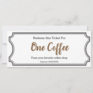 Billet cadeau IOU Love Un café modifiable