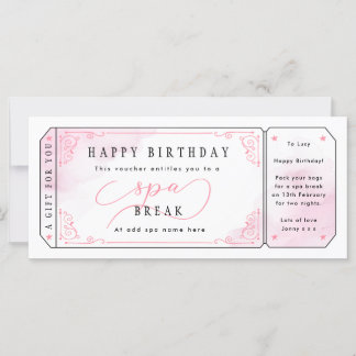 Billet cadeau Pink Spa Break