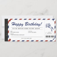 Billet cadeau pour leçons d'équitation