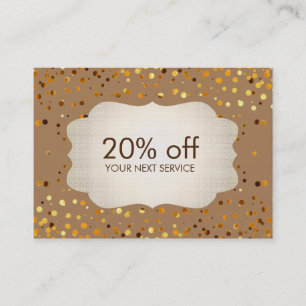 Billet Coupon Or Confetti Bons de réduction Cadeau