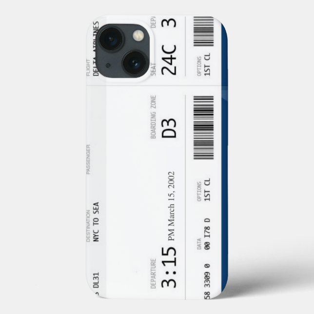 billet d'avion iphone 7/8 coque (Verso)