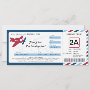 Billet de carte d'embarquement d'anniversaire