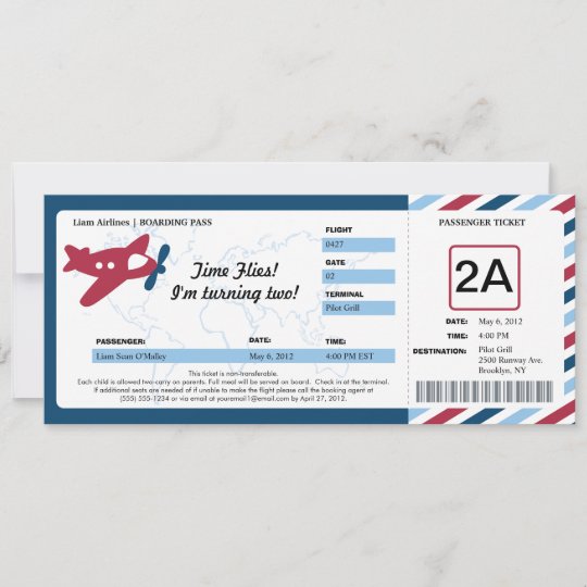 Billet De Carte D Embarquement D Anniversaire Zazzle Fr