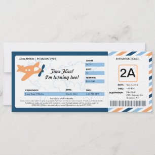 Billet de carte d'embarquement d'anniversaire