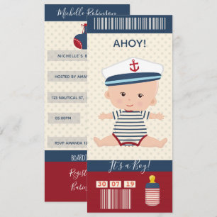 Billet de carte d'embarquement nautique pour showe