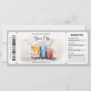 Billet de carte d'embarquement Surprise Plane