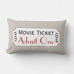 Billet de cinéma gris chaud Oreiller