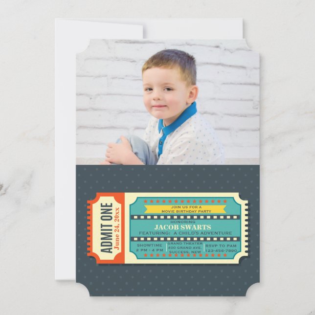 Billet de cinéma Invitation photo (Devant)