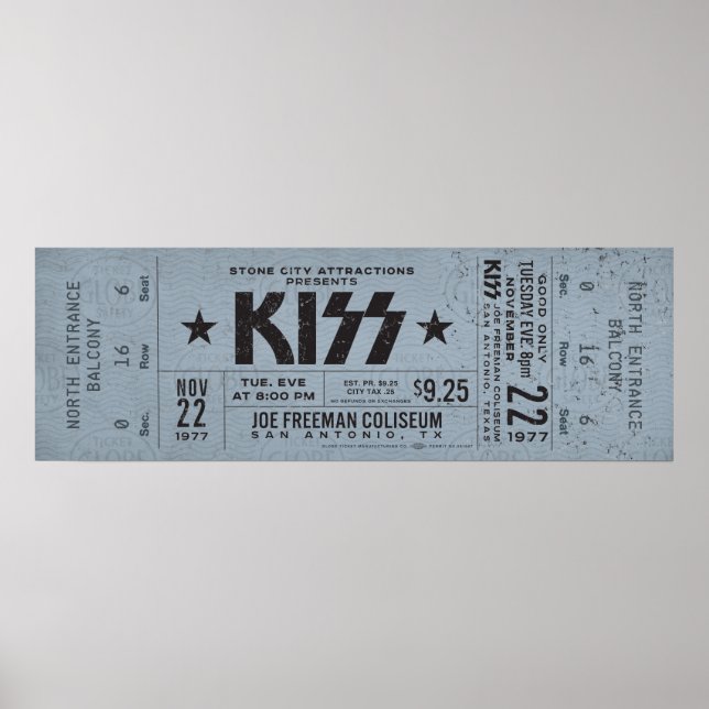 Billet de concert KISS – Impression d'art mural ro (Devant)