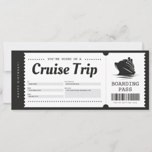 Billet de croisière Carte d'embarquement Chèque-ca