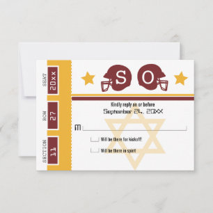 Billet de football Bar Mitzvah RSVP