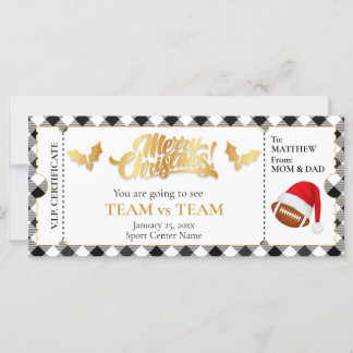 Billet de football de Noël, Billet cadeau surprise