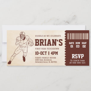 billet de football invitation