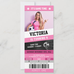 Billet de football Sports Anniversaire Invitation 