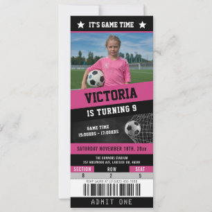 Billet de football Sports Anniversaire Invitation 