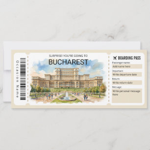 Billet de plan de Bucarest modifiable de carte d'e