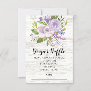 Billet de rabat Rustique Baby shower Floral
