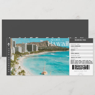 Billet de voyage à Hawaii Carte d'embarquement Vac