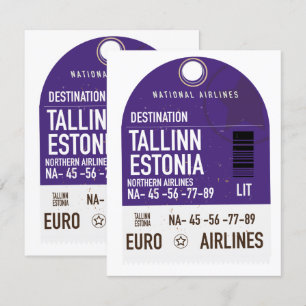 Billet de voyage à Tallinn Estonie