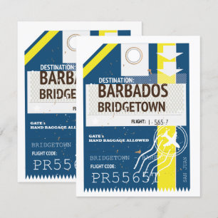 Billet de voyage pour Bridgetown Barbade