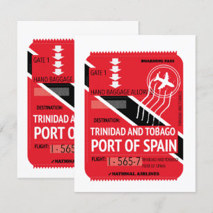 billet de voyage pour le port de trinidad et tobag
