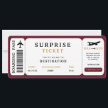 Billet de voyage surprise Billet d'avion Carte d'e<br><div class="desc">Billet de voyage surprise,  Coupon d'embarquement surprise,  Modèle de billet d'événement,  Faux voyage en avion,  un voyage surprise pour un ami ou un membre de la famille !</div>