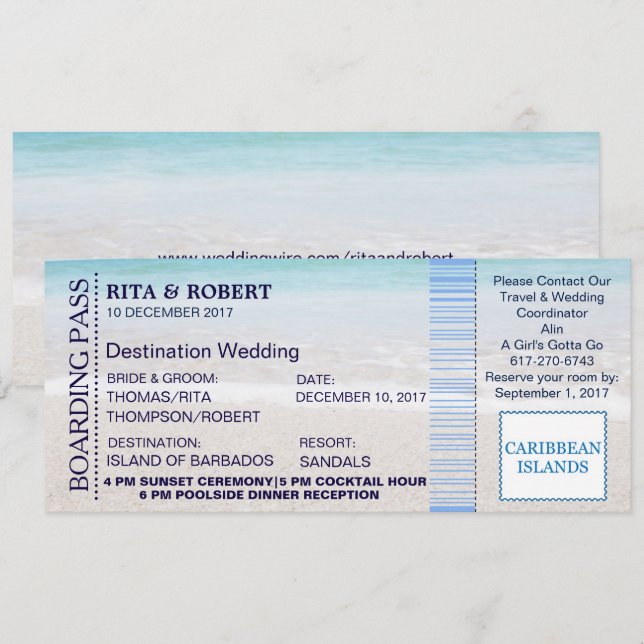 Billet-Destination de carte d'embarquement du (Devant / Derrière)