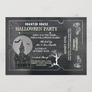 Billet d'horreur Invitation de la fête d'Halloween