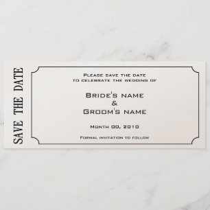 Billet d'or Enregistrer la date Invitations