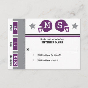 Billet du football épousant RSVP