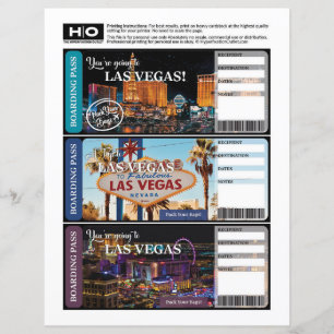 Billet Faux Las Vegas pour Voyage et Événements