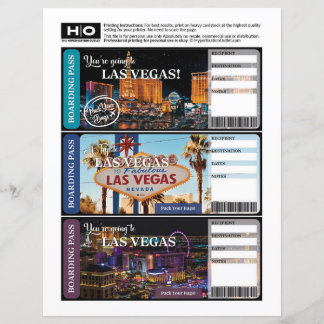 Billet Faux Las Vegas pour Voyage et Événements