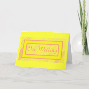Billet Jaune et Pêche, nos invitations de mariage