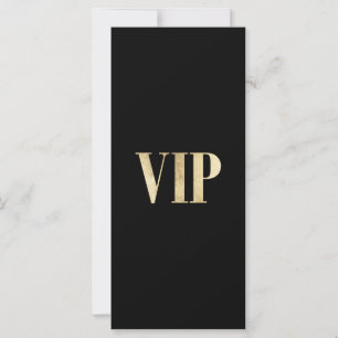 Billet mariage VIP noir et or moderne de luxe