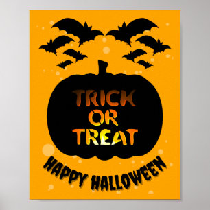 Billet ou traiter Happy Halloween Poster