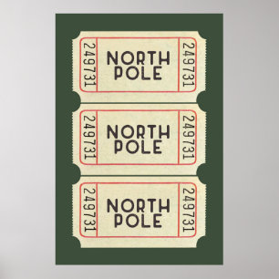 Billet Pôle Nord Impression Et Décor Vert De Noël