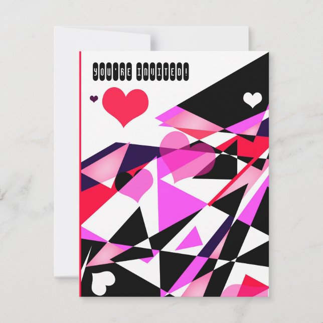 Billet unique pour l'amour 1 Cartes d'invitation (Devant)