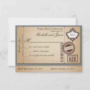 Billet vintage RSVP de passeport