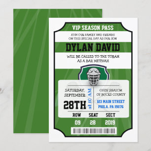 BILLET VIP LACROSSE Invitation Bar Mitzvah