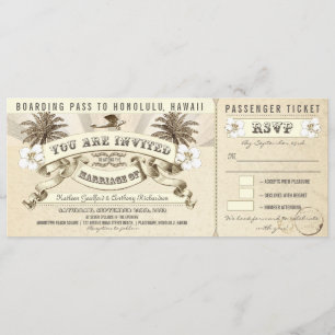 billets de carte d'embarquement de mariage -