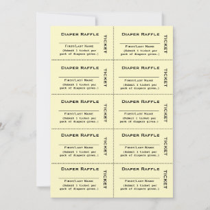 Billets de rousseur de couches Invitation Jaune