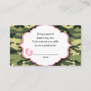 Billets de tombola de Camo ou cartes roses et