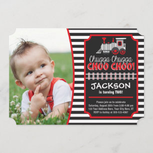 Billets de train Invitation d'anniversaire avec en