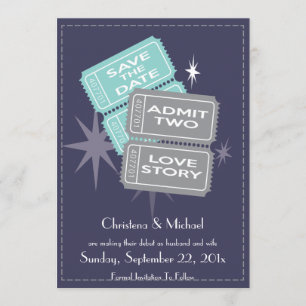 Billets vidéo Enregistrer la carte de date (bleu)